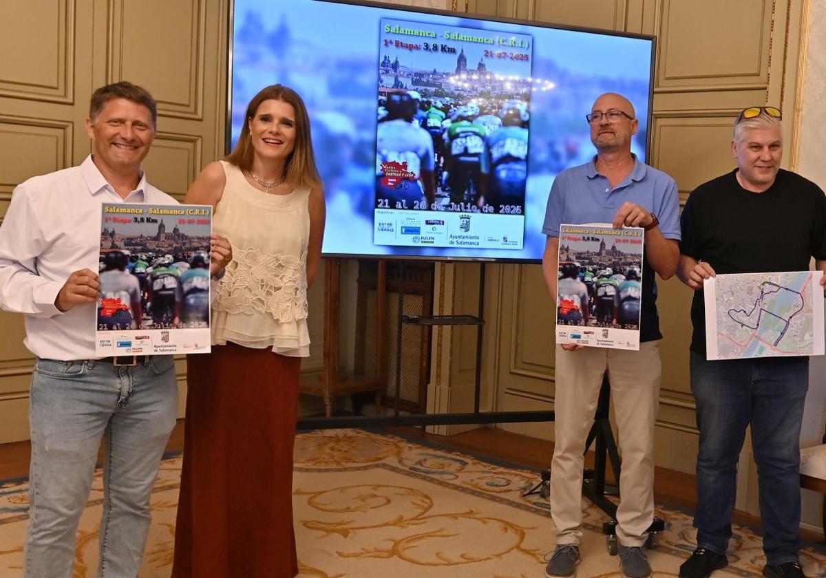 Presentación de la prueba ciclista en el Ayuntamiento de Salamanca.
