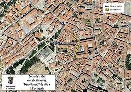 La céntrica calle de Salamanca cerrada al tráfico durante los próximos dos meses
