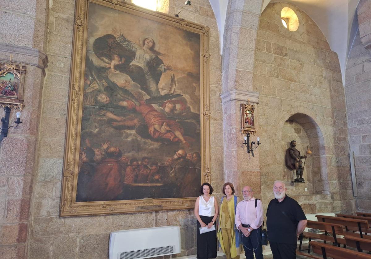 Cuadro de la iglesia de Vitigudino a restaurar.