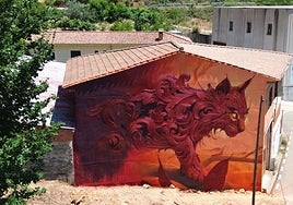Mural realizado por Tirso Paz (Bublegum) en Garcibuey.