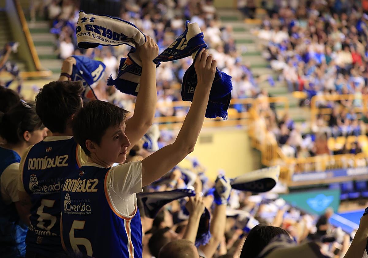Aficionados de Perfumerías Avenida durante un partido