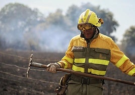 Bombero forestal de la Junta de Castilla y León