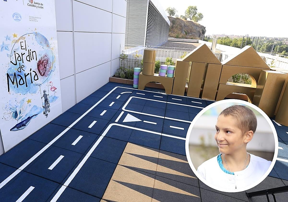 La nueva azotea del hospital de Salamanca en homenaje a María Caamaño.