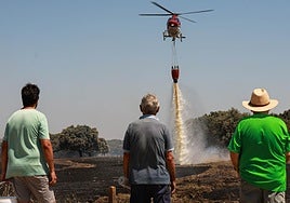 Imagen de archivo de un fuego en Carpio de Azaba.