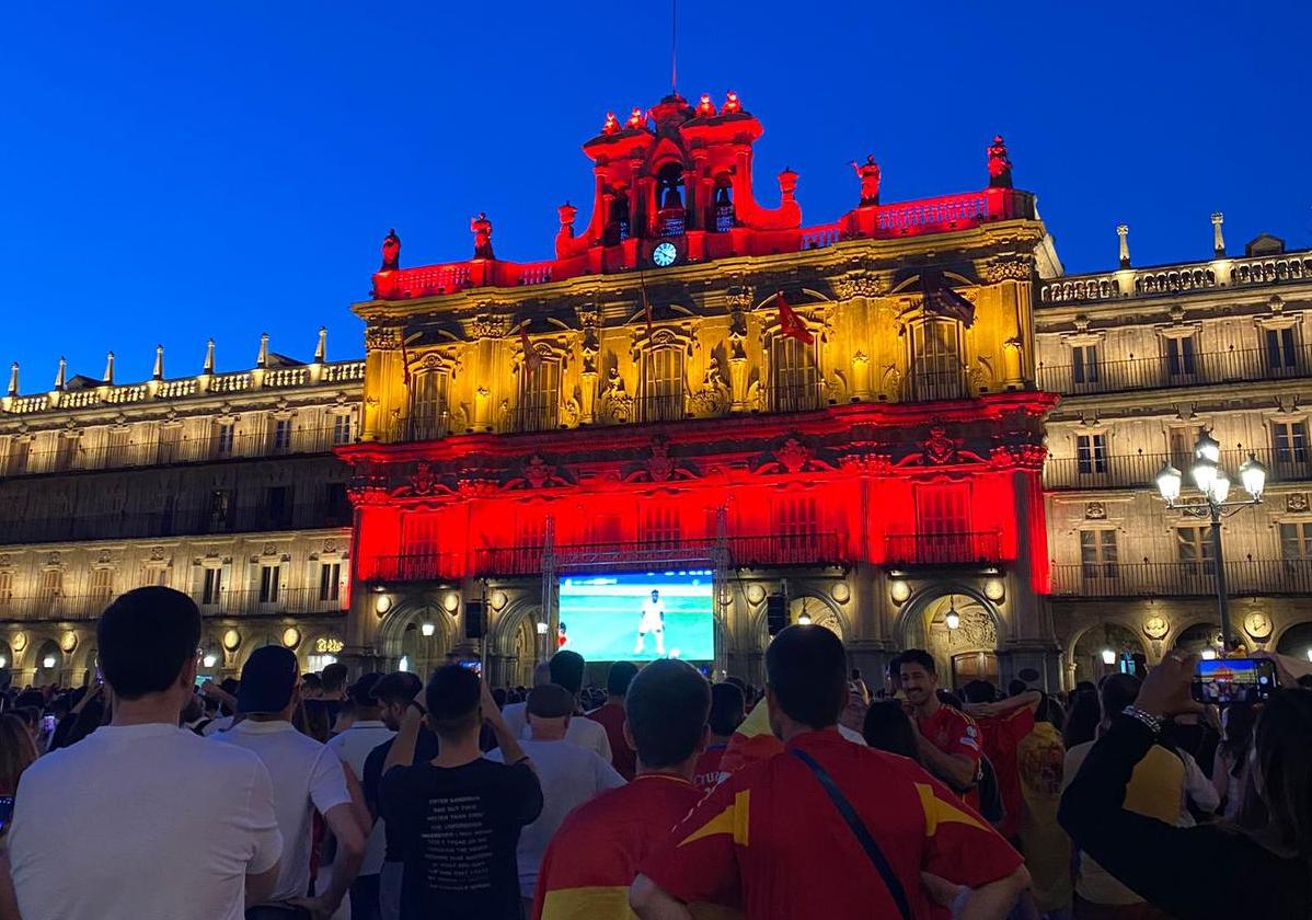 La Plaza Mayor en la final de la Eurocopa masculina de 2024