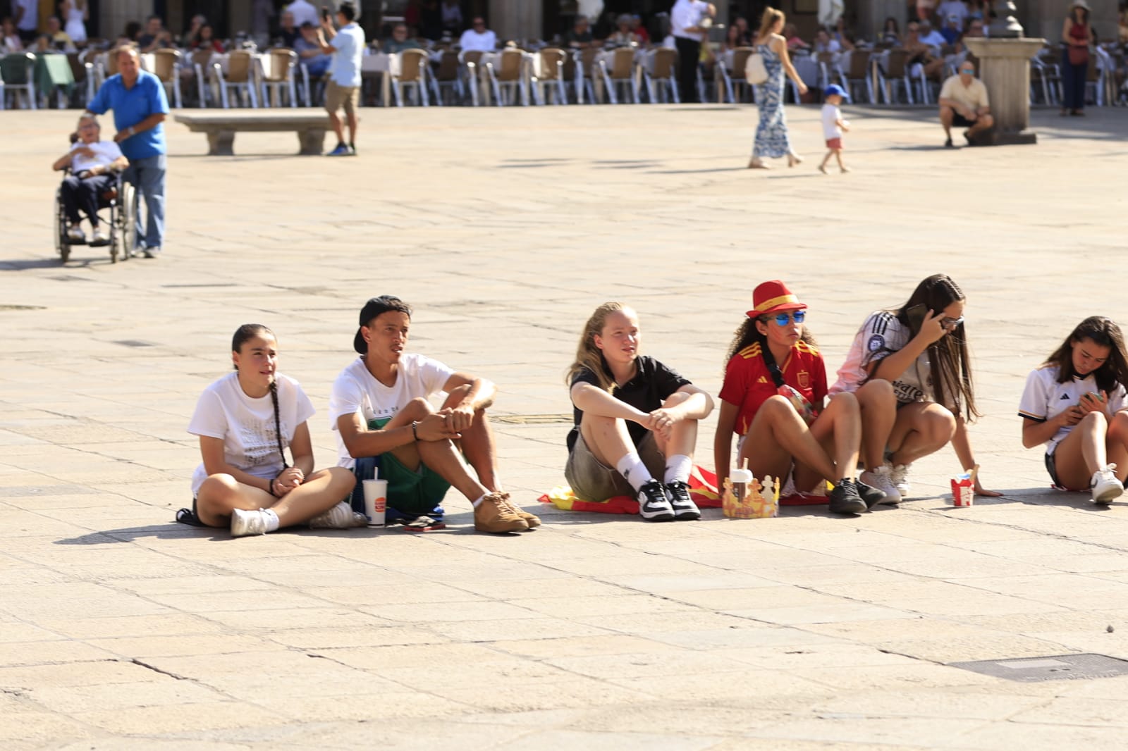 Salamanca vive la final de la Eurocopa de España a la sombra de la Plaza Mayor