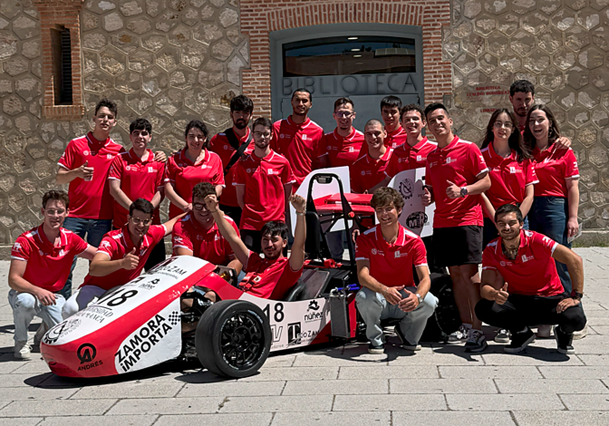 Imagen del monoplaza eléctrico construido en el campus de Béjar y el campus Viriato de Zamora.