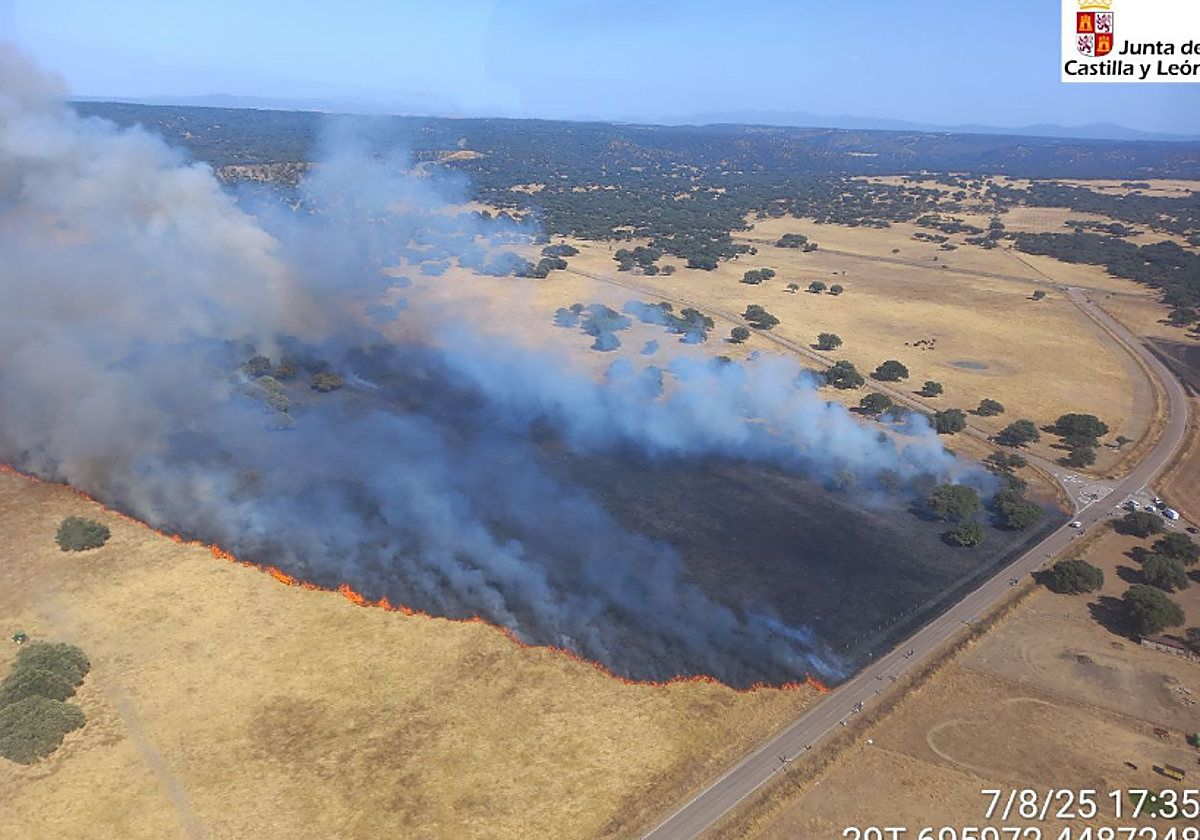 El incendio en Carpio de Azaba