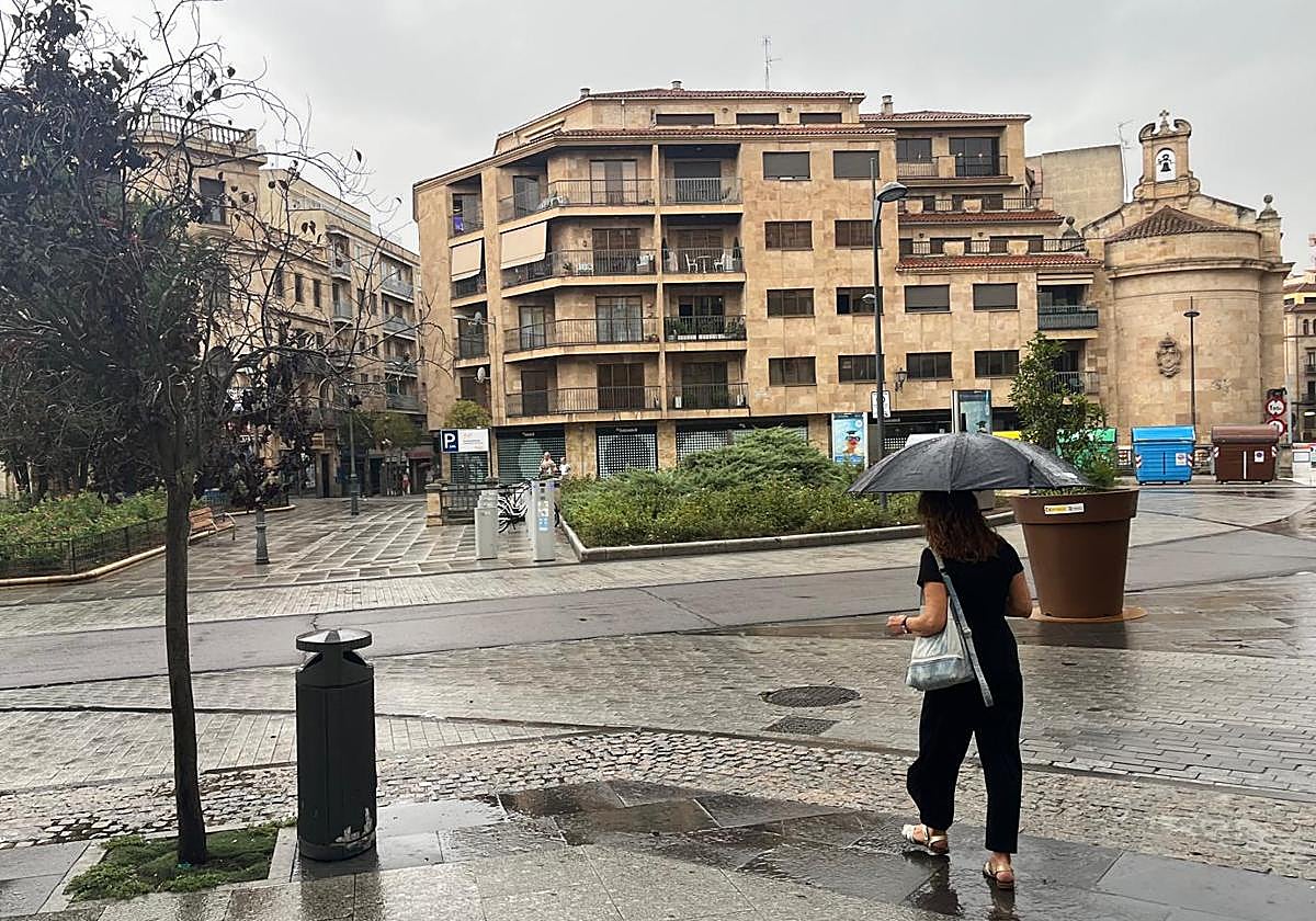 Tormenta de este martes en Salamanca capital.