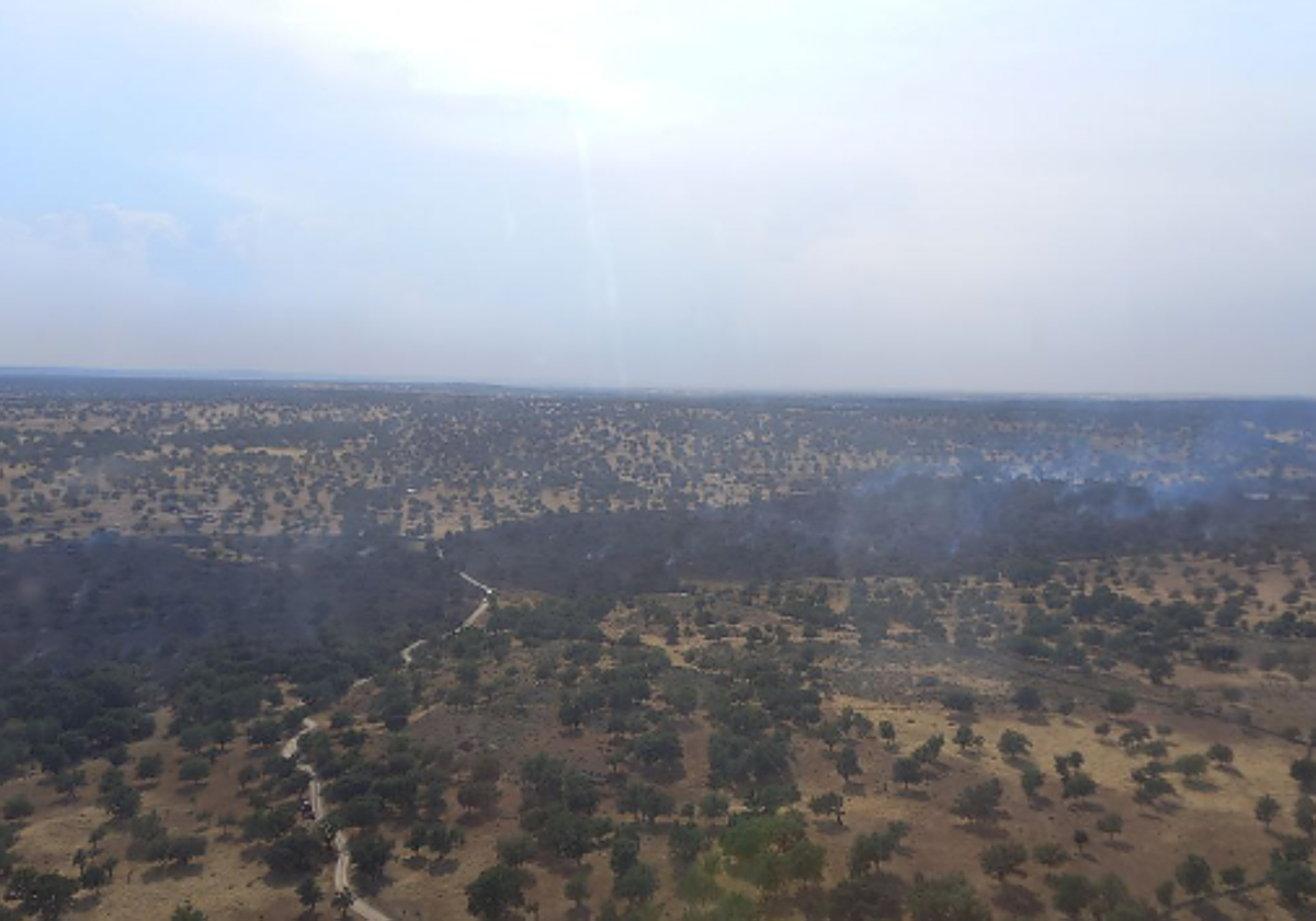 Imagen del incendio en Cipérez.