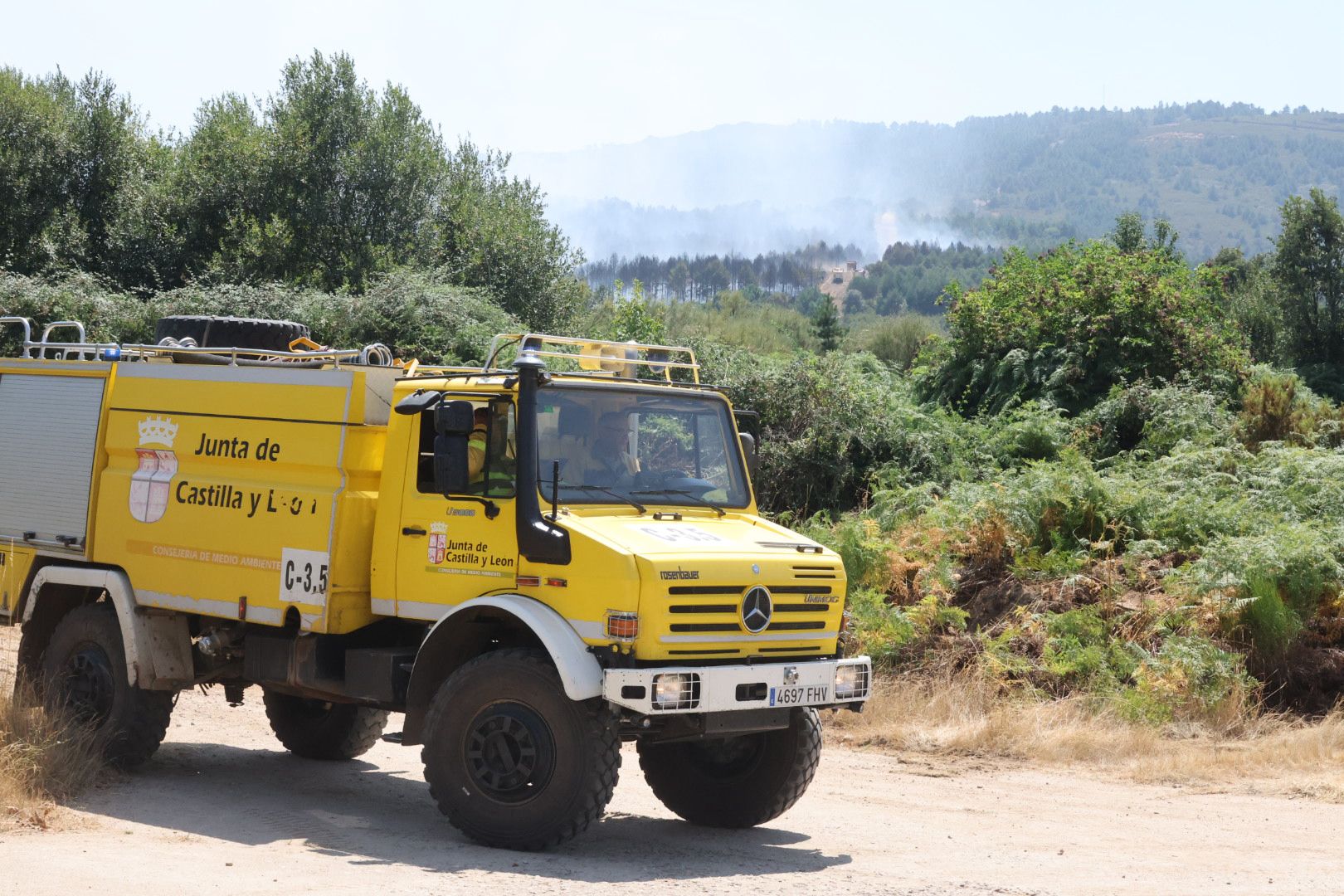 Las imágenes del incendio en La Alberca