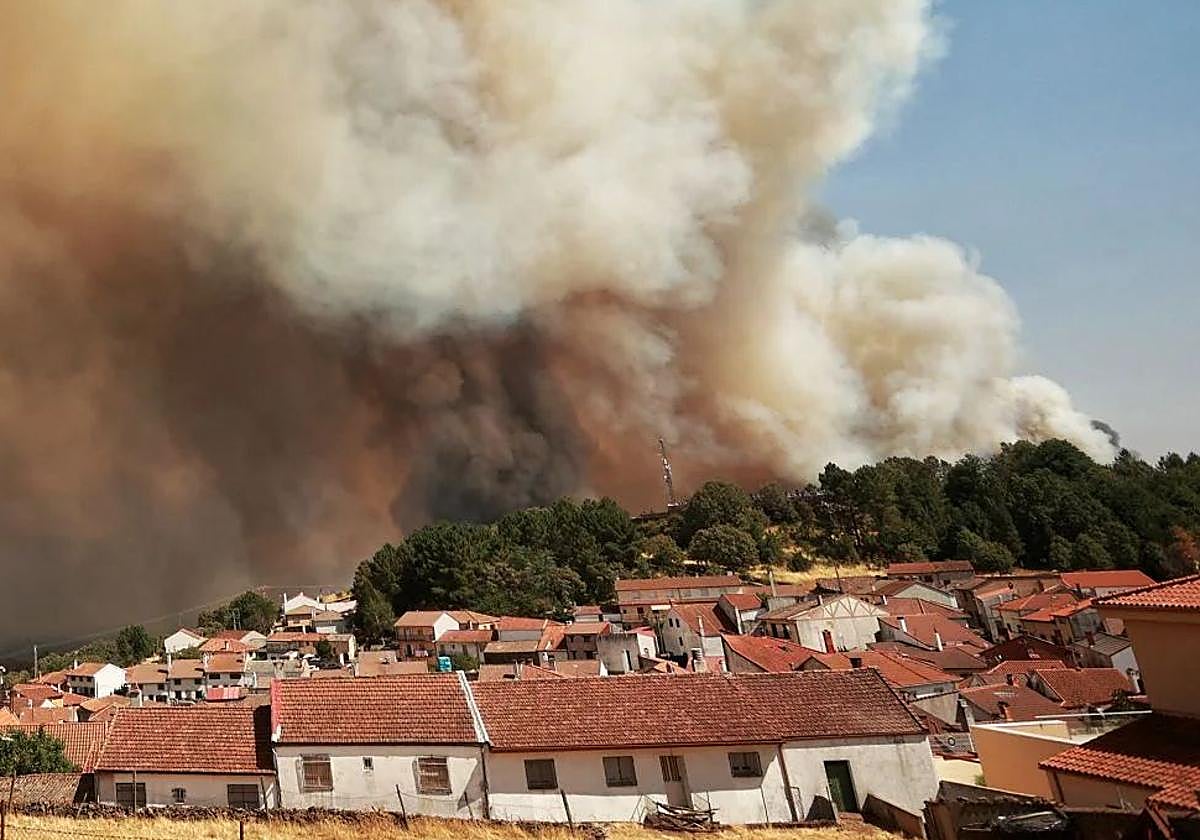 Incendio de El Payo en Salamanca.