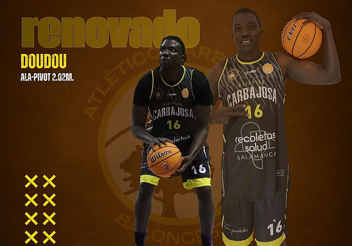 El Recoletas Salud Carbajosa renueva a Doudou, el buque insignia del club
