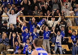 La afición de Perfumerías Avenida durante un partido.
