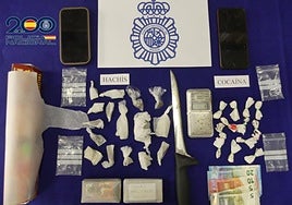 Mercancía que la Plocía ha confiscado a los detenidos.