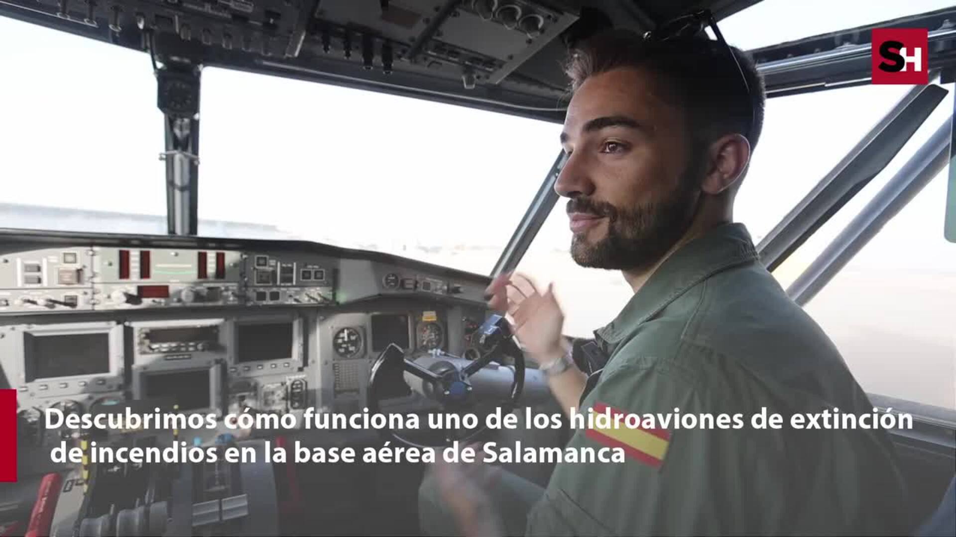 Nos subimos a un hidroavión en Matacán para conocer cómo funciona ante la lucha contra un incendio