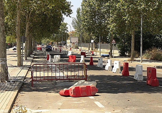 Imagen de archivo de obras en Salamanca.