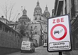 Señal de ZBE que por ahora indica la entrada en zona peatonal.