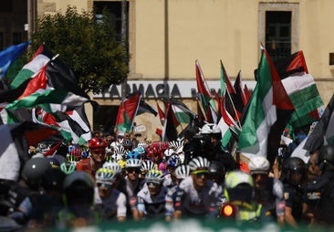 Llamamiento a protestar pacíficamente al paso de la Vuelta por Salamanca como boicot a Israel pese a las multas