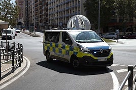 Furgón patrulla de la Policía Local de Salamanca.