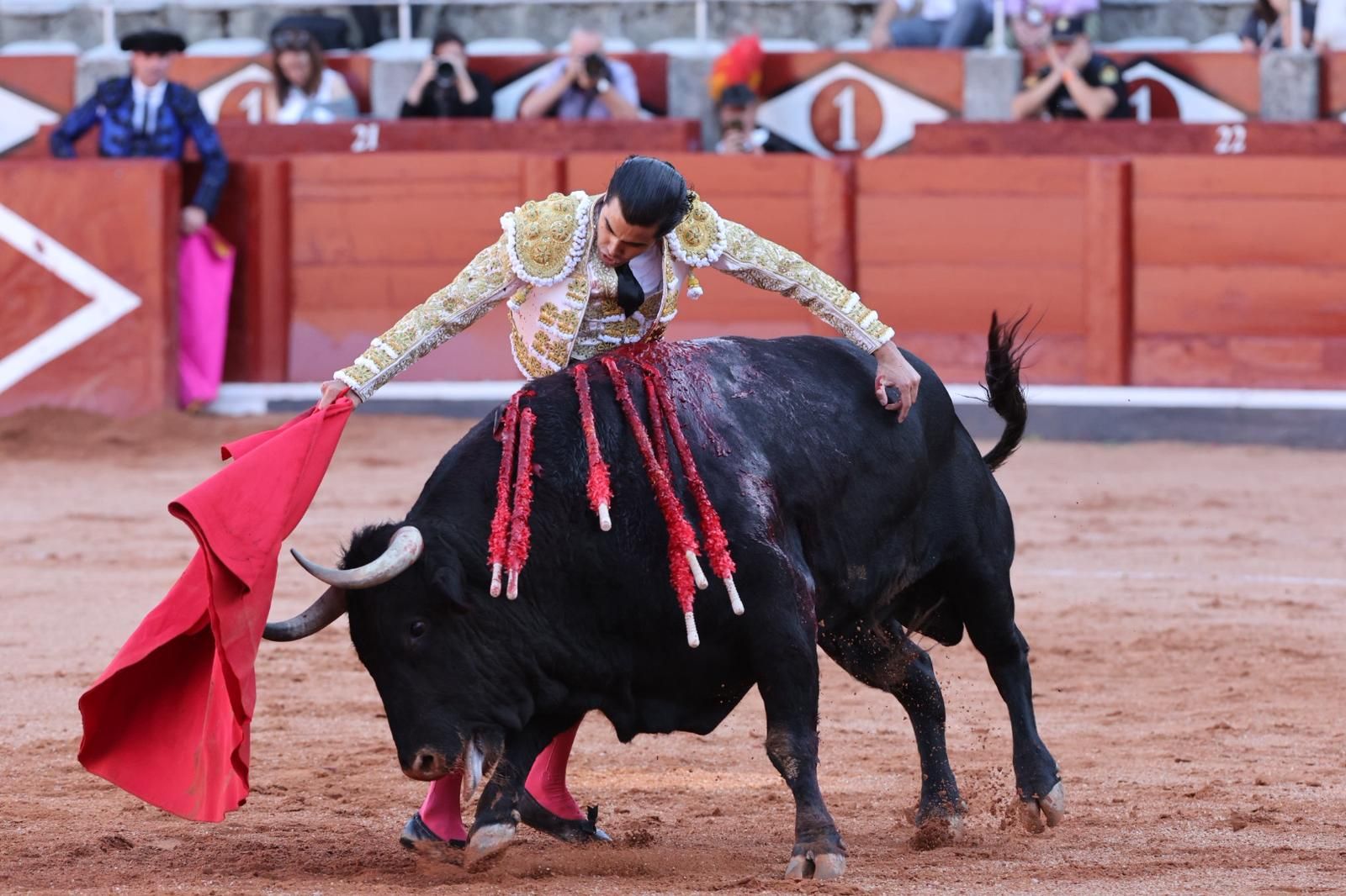 Tres orejas para Ismael Martín y traslado de Damián Castaño al hospital en la segunda de abono de Salamanca