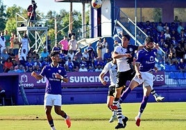 Una acción del encuentro entre el Guadalajara y Unionistas.