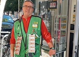 José Carlos Gomes Amado, el vendedor que ha llevado la suerte a Salamanca.