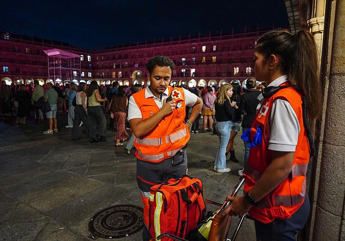 Dispositivo de Cruz Roja durante las fiestas de Salamanca.
