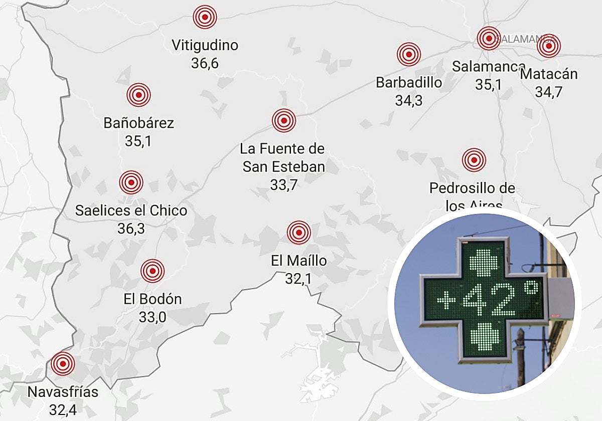 Alerta amarilla por calor en Salamanca: todos los pueblos donde se han superado los 30 grados