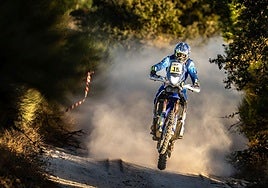 Lorenzo Santolino durante la etapa.