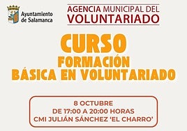 Nuevo curso gratuito de formación básica en voluntariado en Salamanca