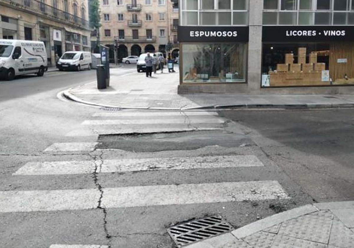 El lugar del accidente, el día del percance.