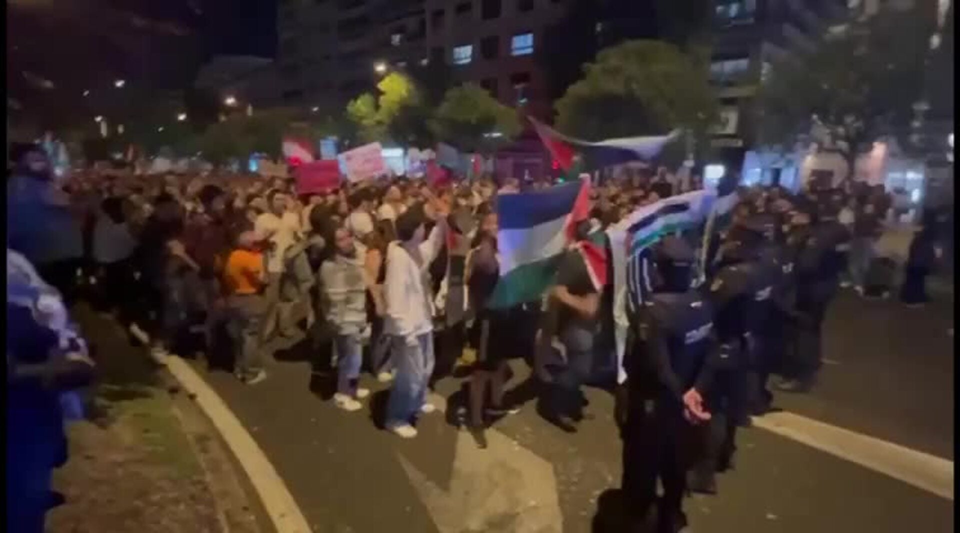 Manifestación en favor de Palestina y La Flotilla en Salamanca