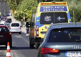 Una ambulancia, en una imagen de archivo en Salamanca.