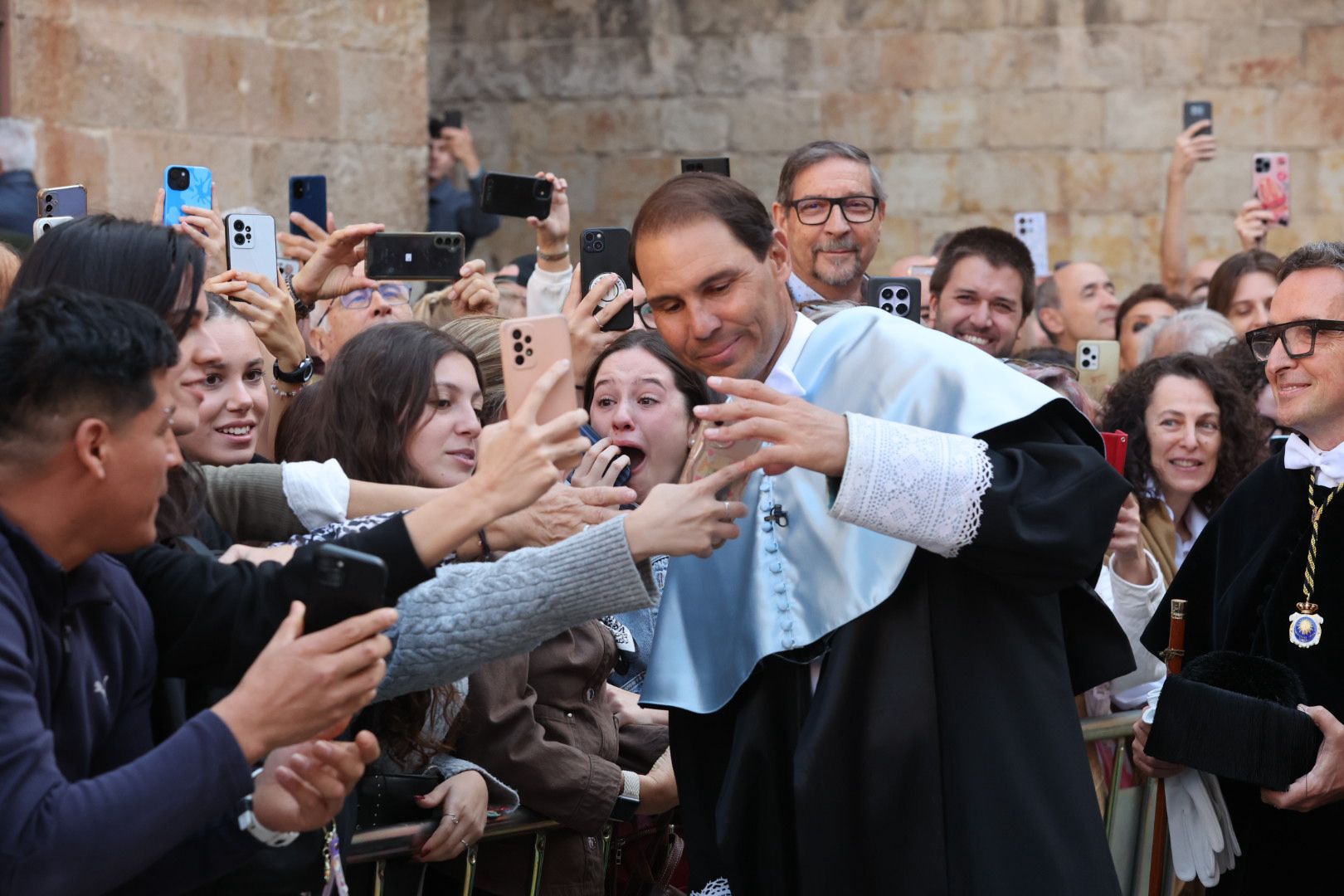 Baño de masas en Salamanca para recibir a Nadal antes de la ceremonia del &#039;Honoris Causa&#039;