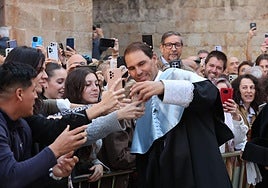 Baño de masas en Salamanca para recibir a Nadal antes de la ceremonia del 'Honoris Causa'