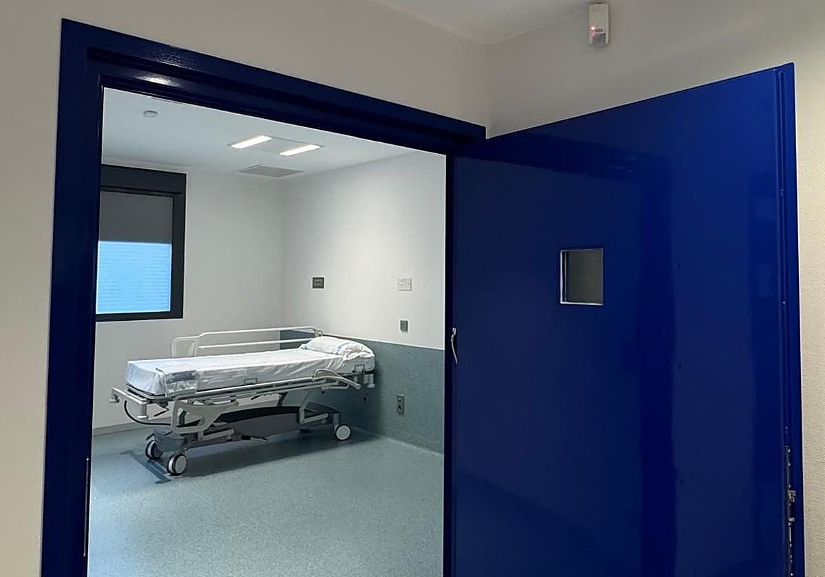 Interior de una de las habitaciones del módulo penitenciario.