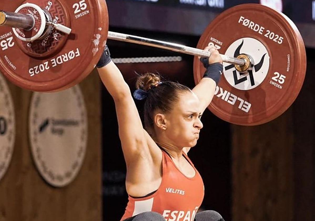 Marta García en la competición.