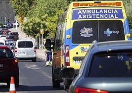 Una ambulancia, en una imagen de archivo, en Salamanca.