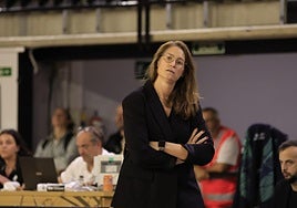 Anna Montañana, durante el partido ante el Nyon