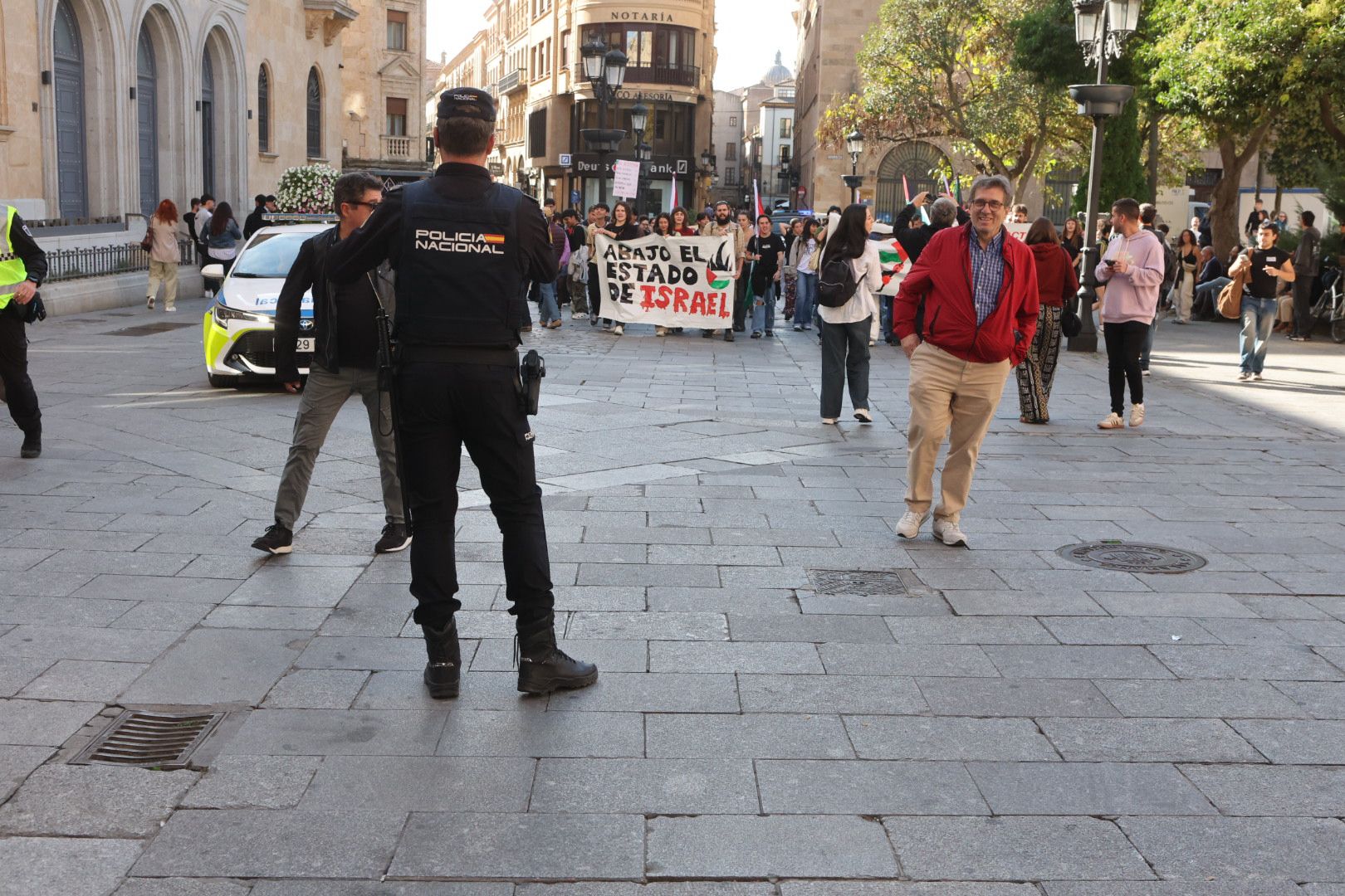 La Huelga General en apoyo a Palestina se hace escuchar en Salamanca y corta la Gran Vía