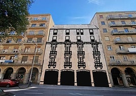 Así quedará el edificio de la Gran Vía 63 con el aspecto propuesto para su reconstrucción.