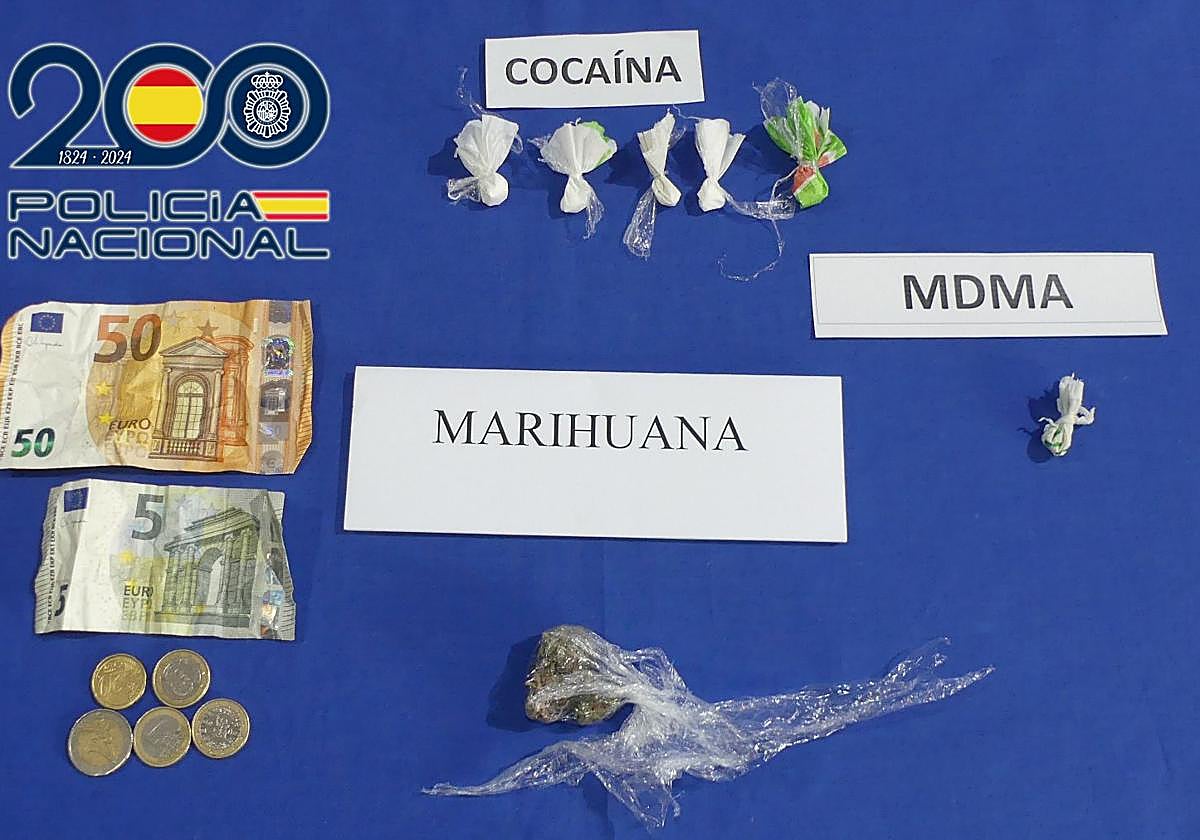 Sustancias estupefacientes intervenidas.