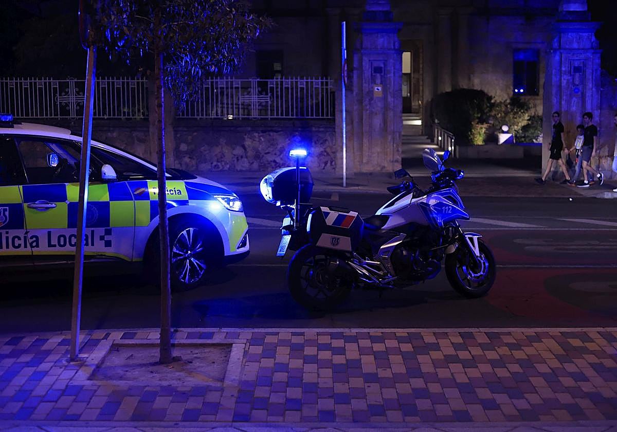 La Policía Local en Salamanca.