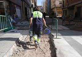 Imagen de archivo de obras en Salamanca.