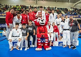 Representantes del Judo Club Doryoku en Avilés.