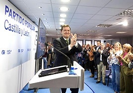 El presidente del Partido Popular de Castilla y León, Alfonso Fernández Mañueco, clausura la Junta Directiva Autonómica.