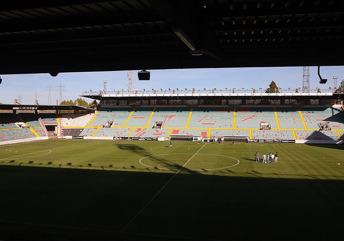 Vista general del estadio Helmántico este domingo