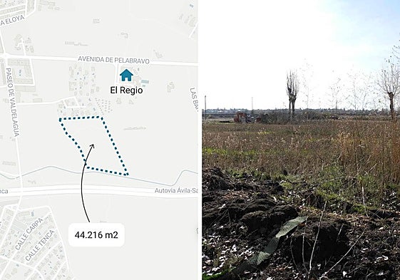Localización y aspecto del solar en venta.