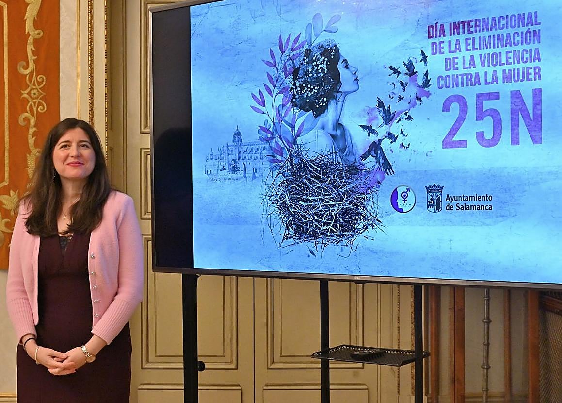 Miryam Rodríguez, en la presentación de actividades por el Día Internacional de la Eliminación de la Violencia contra la Mujer.